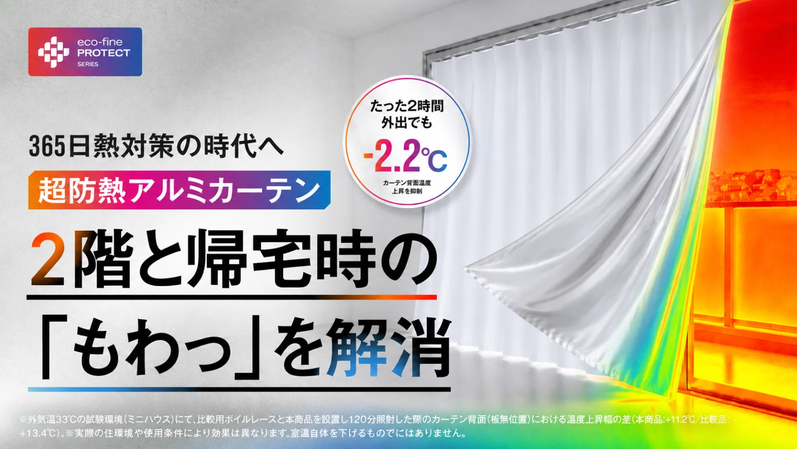 「外出時に閉める」新習慣。１年中エアコンを頑張らせない”9機能”超防熱カーテン